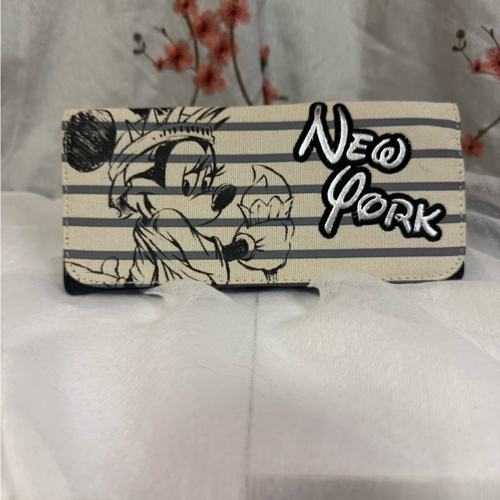 Disney Mickey Mouse Design Cream and Black Wallet
